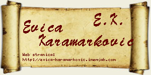 Evica Karamarković vizit kartica